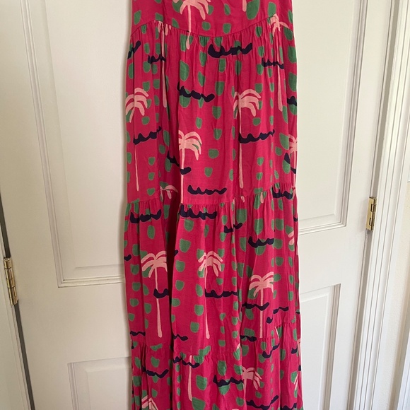 Oliphant Pink and Green Midi Dress - Picture 4 of 5
